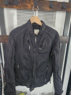 Diesel Men's Charcoal Lightweight Zip-Front Jacket